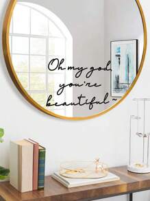 1 件 PVC 墙贴，现代字母图形墙贴，用于家庭墙壁装饰，贴纸，墙贴，乙烯基贴花用于家庭装饰，春季装饰品刷新您的家，节日装饰贴纸礼物生日毕业镜子墙面房间装饰墙镜浴室装饰客厅装饰 - 黑色 - 查看 10