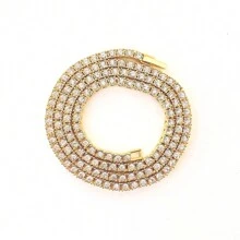 1 قطعة قلادة تنس مرصعة بالراينستون بعرض 3 مم/4 مم/5 مم، بطراز الهيب هوب البسيط، مناسبة للارتداء اليومي، يمكن ارتداؤها من الجنسين