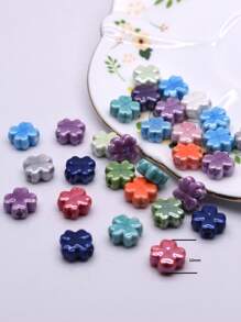 10Pcs A Bag Ceramic Beads Heat Flower Shells Starfish Elephant Shape For Jewelry Making DIY Accessories Valentines