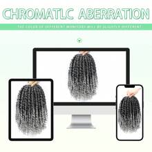 Karida 8/10/12 Inch Grey Passion Twist Crochet Wig, Passion Twist Pre-Looped Short Crochet Wig Suitable For Women And Children For Daily Wear, Festivals And Cosplay - Gray Ombre - View 4