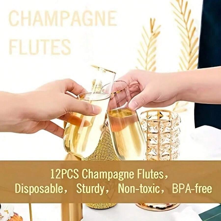 Flûte à champagne Incassable, réutilisable, parfaite pour les fêtes