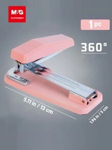 1 Peça Máquina de Encadernação Multifuncional Giratória 360° M&G, Tamanho Grande, Preto/Rosa/Verde/Azul, Grampeador de Escritório, Costura, Volta às aulas, Materiais Escolares