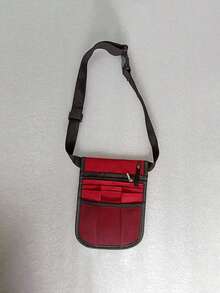 1 件装护士通勤工具腰包 - 防水牛津布医用收纳斜挎包，配有可调节肩带、拉链开合和防褪色涤纶衬里，适合日常通勤 - 轻巧、易于清洁、防疫设计，适合女性护士（拉链随机）