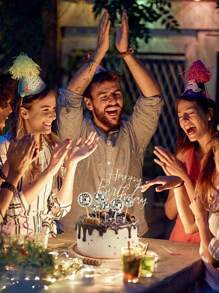 17pcs Laser Ball Cake Decoration Set, Mirror Disco Ball Cake Decor, Birthday Cake Decoration, Disco Party Supplies, Silver Acrylic Happy Birthday Cake Topper (Use With White Sticks) - Laser - View 6