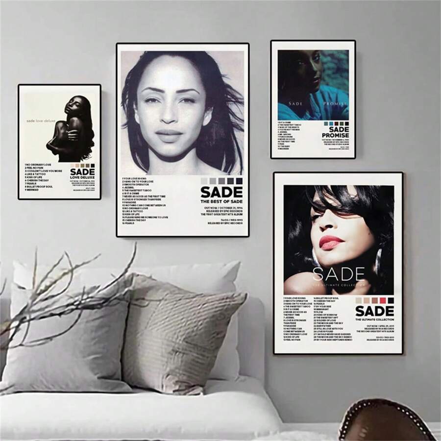 1 件,豪華流行靈魂音樂專輯封面曲目列表海報印刷品帆布畫牆壁藝術圖片客廳家居裝飾,無框 - 彩色 - 查看 1