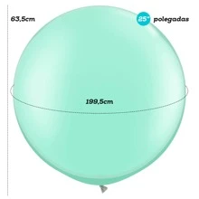 Bladder Balloon Bexigao Big 250 - 1 Giant Unit Party Decoration - 糖果綠 - 查看 4