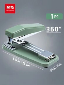 1 Peça Máquina de Encadernação Multifuncional Giratória 360° M&G, Tamanho Grande, Preto/Rosa/Verde/Azul, Grampeador de Escritório, Costura, Volta às aulas, Materiais Escolares