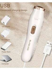 Rechargeable Lady Shaver Hair Remover Women Razor Cordless Facial Hair Remover Machine Bikini Trimmer Leg Electric Razor - White - View 5