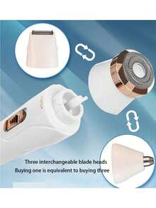 Rechargeable Lady Shaver Hair Remover Women Razor Cordless Facial Hair Remover Machine Bikini Trimmer Leg Electric Razor - White - View 6