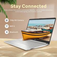 HP HP 15.6" HD Business Laptop, AMD Ryzen 3 5300U, Up To 16GB RAM, Up To 1TB PCIe SSD, AMD Radeon Graphics, Numeric Keypad, 720p HD Camera, Wi-Fi, Bluetooth, Win 11, Natural Silver, 32GB Hotface USB Card