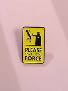 1 Máy Tính Sáng Tạo Màu Vàng Cảnh Báo Hình Học Thổ Cẩm Quần Áo Phụ Kiện Lapel Pin Huy Hiệu Kim Loại - Nhiều màu - Xem 2