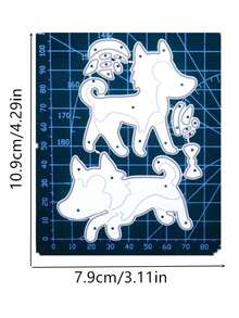 1 Pc Dog Pattern Metal Die Cut For Paper Card Making Scrapbooking Greeting Cards Albums Crafts Decorative Metal Cutting Dies - Silver - View 5