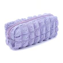 1pc Macaron Pencil Case Pen Bag Cosmetic Pouch Travel Cosmetic Kit Brush Holder Large Capacity Organizer Portable Soft Toiletry Organizer Pencil Holder Storage Bag,Back To School,School Supplies,Pencil Pouch,School Bag
