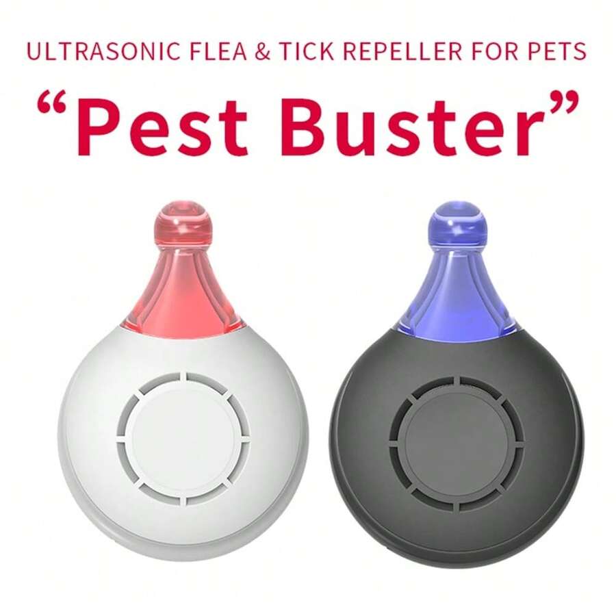 Ultrasonic Flea And Tick Repeller With LED Light Portable USB Charging Insect Repellent For Cats And Dogs Pet Supplies(Black) - Multicolor - View 1
