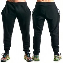 Men's Plush Jogger Sweatpants - Bombey - màu đen - Xem 1