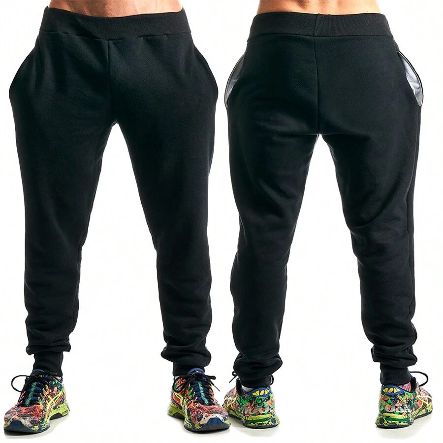 Men's Plush Jogger Sweatpants - Bombey - màu đen - Xem 1