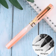 Colorful Multi-Color Orthopedic Holiday Gift School Student Steel Fountain Pen For Daily Business Office Writing Calligraphy Practice, Ink Absorbing/3.4mm Nib Dual Tip 0.5mm/0.38mm - Multicolor - View 42