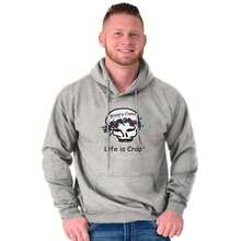 Life Is Crap Graphic Fleece Lined Pullover Hoodie Sarcastic Unlucky Jerry's Gone Rock Band Flower Skull Aesthetic Casual Everyday Cotton Printed Thermal Lined Drawstring Hooded Sweatshirt Kangaroo Pocket - Sport Grey - 查看 1