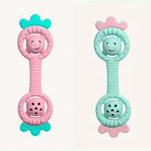 1pc Strawberry-Shaped Teething Rattle- 2 In 1 Baby Teething Toy And Rattle Toy, Silicon Baby Teether, Infant Teething And Chewing Toy, Bath Toy For Newborn Boy And Girl Gifts - Pink - View 11
