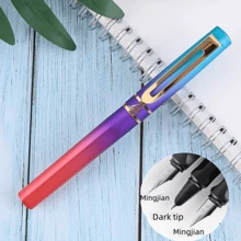 Colorful Multi-Color Orthopedic Holiday Gift School Student Steel Fountain Pen For Daily Business Office Writing Calligraphy Practice, Ink Absorbing/3.4mm Nib Dual Tip 0.5mm/0.38mm - Multicolor - View 50