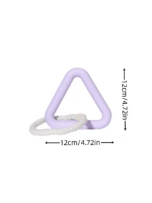 1pc Rubber Chew Toy With Rope For Dogs, Interactive Tug Of War Toy - Purple - View 2