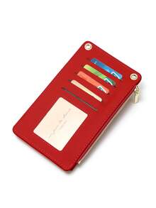 New Japanese Style Women Cross-Body Mini Leather Phone Pouch Multi-Function Smallest Bag - Red - View 4