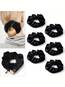 1/2pcs Multi-Functional Hairband Storage Pouch - Portable Money Hider & Organizer, Non-Waterproof Back To School School Storage Bag College Organization - Black - View 5