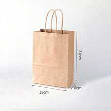 5/10件装厚牛皮纸袋，派对礼品包装袋，节日礼品包装袋，大号礼品袋，带提手的牛皮纸袋，小型商务购物袋，购物袋，派对袋 - 彩色 - 查看 12