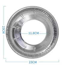 10 件铝箔燃气灶防油罩，方形耐高温燃气灶防水防油罩清洁垫，适用于厨房炉灶、厨房、厨房用品、食物、烹饪、露营、度假、海滩、房间装饰、组织者、派对、旅行 - 銀色 - 查看 10