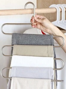 Giá để quần 2 lớp 5 lớp bằng thép không gỉ Giá treo quần áo nhiều lớp loại S - Nhiều màu - Xem 8