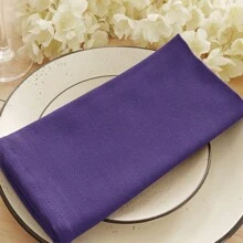 12pcs Solid Color Cloth Napkins, Washable Cotton Table Napkin For Household Dining Fall Autumn Decor Wedding Hotel 45*45cm - Violet - View 1