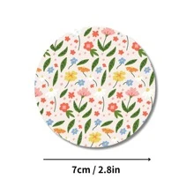 2 pièces Dessous de verre de voiture motif floral et feuilles mignon, tapis anti-dérapant de voiture, pour garder vos porte-gobelets de voiture propres et secs, accessoires de voiture