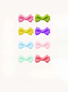 30 件随机颜色布发夹，适合小女孩，可爱蝴蝶结发饰 - 彩色 - 查看 10