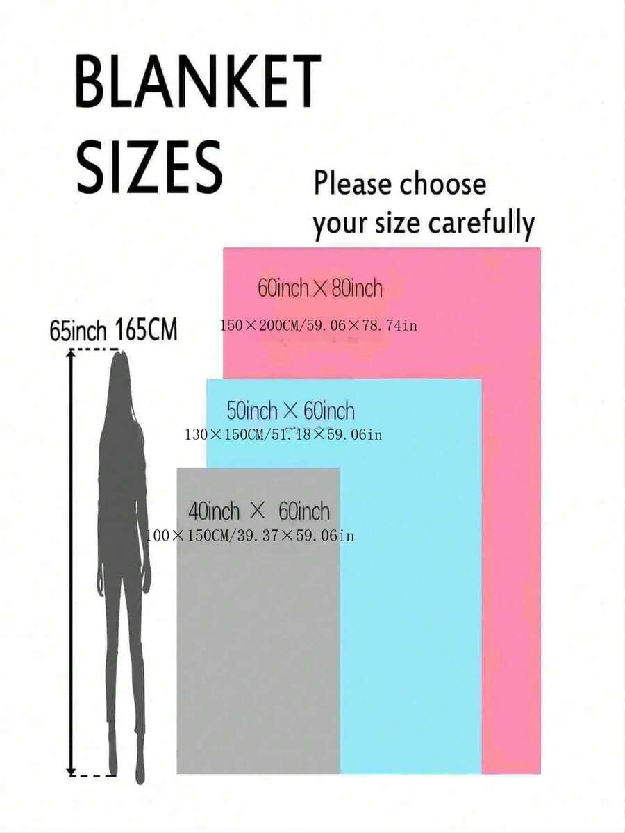 POTDEMIEL 1PC Potdemi Flannel Blanket Digital Printed Polyester