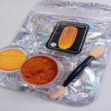 Rose Gold Mirror Effect Powder For Nails 2# - Gold - View 4