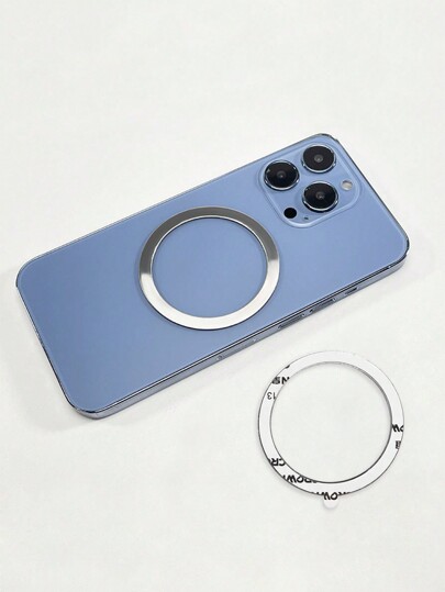 2pcs Aluminum Alloy Phone Wireless Charging Magnetic Ring