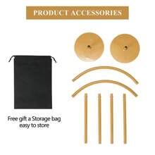 1pc U-Shaped Golden Metal Arch Rack, European Style Balloon Hoop Stand For Candlelight Dinner, Festival, Wedding Party Table Decor - Gold - View 4