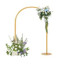 1pc U-Shaped Golden Metal Arch Rack, European Style Balloon Hoop Stand For Candlelight Dinner, Festival, Wedding Party Table Decor - Gold - View 5
