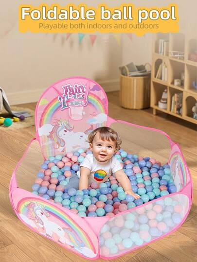 1pc Christmas & Halloween Cute Dinosaur Ball Pit, Fabric Foldable One-Click Storage, Indoor Outdoor Game Ball Pool For Toddlers Boys Girls, Thanksgiving Birthday Christmas Halloween Party Decor (Balls Not Included)