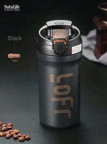 1 pieza, Vaso de viaje de acero inoxidable de 600ml, apto para bebidas frías y calientes, crema. Gran regalo para la vajilla, artículos de cocina, útiles escolares, accesorios de viaje en verano e invierno 2025 Vuelta al cole