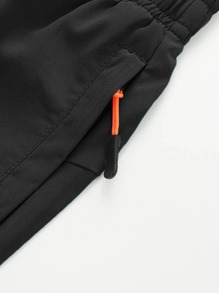 5pcs/Pack Men's Solid Color Drawstring Waist Casual Beach Shorts, Summer