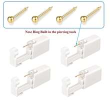 4 Packs Nose Piercing Kit With Built-In Nose Studs,Disposable Self Nose Piercing Gun,Simple And Convenient Operation, Ideal For Family Use - White - View 18