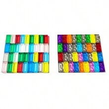 100 件/批 1x2 板 1x2 透明积木 MOC 零件玩具适用于像素艺术兼容 3023 和 3069 混合颜色房间装饰 - 彩色 - 查看 5