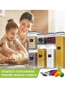 Contenedores Para Cocina Con Tapa Hermética Set De 7 - transparente - Ver 7