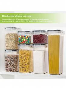 Contenedores Para Cocina Con Tapa Hermética Set De 7 - transparente - Ver 3