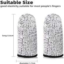 10 件装 5 级防割手指套 拇指刀 厨房切菜雕刻保护手指 - 黑與白 - 查看 2