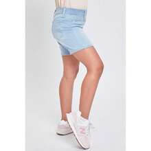 Baby Girls Pull On Denim Shorts - 中等水洗藍 - 查看 3