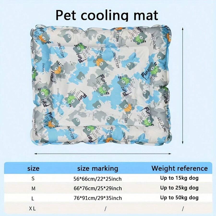 Cool Summer Cartoon Pet Cooling Pad Waterproof Easy To Clean Dog Ice