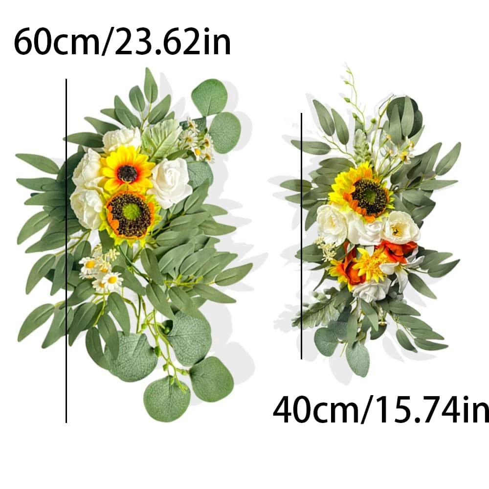 Wedding Arch Flowers Swag Set Of 2, Artificial Flower Swags For Wedding