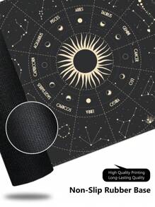 1pc New Design Mouse Pad 90x40cm Large Size Computer Keyboard Desk Pad, Beautiful And Dirt Resistant, Water-Resistant, Simple Star And Sun Design Ideal For Gaming And Office Use, Non-Slip Rubber Base